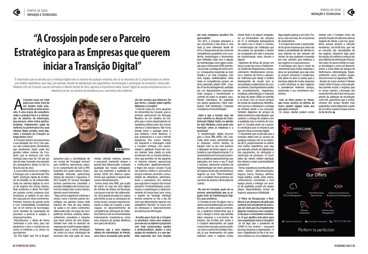 Crossjoin at pontos de vista magazine